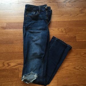 High waisted skinny jeans